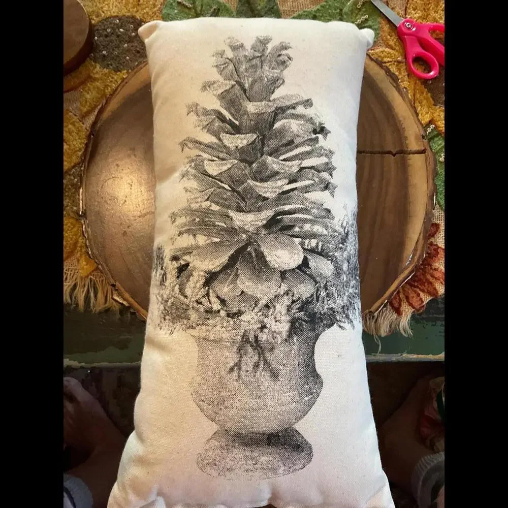 Vintage-Inspired Botanical Decorative Pillow by Eric & Christopher